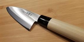 img 1 attached to 🔪 Shimomura Single-Bevel Blade Chef's Knife (DKT-S36 Deba Left Cut Blade 150mm) - Japanese-Made for Superior Performance