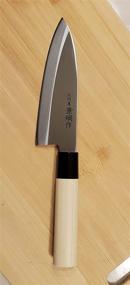 img 3 attached to 🔪 Shimomura Single-Bevel Blade Chef's Knife (DKT-S36 Deba Left Cut Blade 150mm) - Japanese-Made for Superior Performance