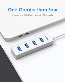 img 3 attached to 💻 LENTION USB C Hub with 4 USB 3.0 Ports Compatible with MacBook Pro 13/15/16 M1 2021-2016, MacBook Air, Surface, iPad Pro, Chromebook and More - Stable Driver Certified Ultra Slim Adapter (CB-C22s, Silver)