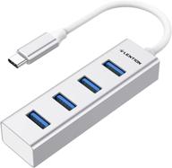 💻 lention usb c hub with 4 usb 3.0 ports compatible with macbook pro 13/15/16 m1 2021-2016, macbook air, surface, ipad pro, chromebook and more - stable driver certified ultra slim adapter (cb-c22s, silver) логотип