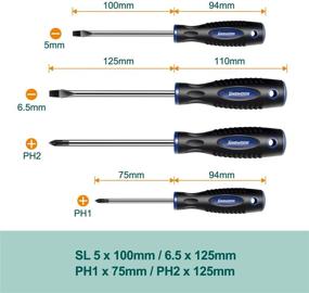 img 2 attached to Набор отверток Kinswood 4 шт.: Phillips, Flat Head, Slotted Repair Tools, высокого качества