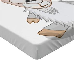 img 2 attached to 🐐 Ivory White Ambesonne Goat Fitted Sheet: Childish Cartoon Design, Soft Twin Size Bedding with All-Round Elastic Pocket