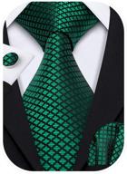 💚 timeless elegance: barry wang emerald green silk tartan men's accessories logo