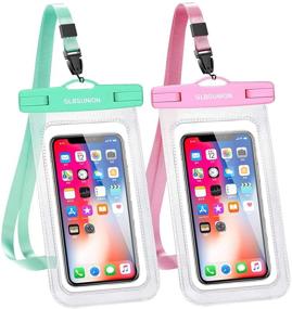 img 4 attached to 📱 GLBSUNION Universal Waterproof Phone Case - Waterproof Cell Phone Dry Bag Lanyard Pouch for Travel, Kayaking, Beach, Diving, Pool - Compatible with iPhone 12, 11 Pro, Xs Max, XR, X, 8, 7, Galaxy S21, Note - Up to 6.9