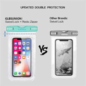 img 3 attached to 📱 GLBSUNION Universal Waterproof Phone Case - Waterproof Cell Phone Dry Bag Lanyard Pouch for Travel, Kayaking, Beach, Diving, Pool - Compatible with iPhone 12, 11 Pro, Xs Max, XR, X, 8, 7, Galaxy S21, Note - Up to 6.9