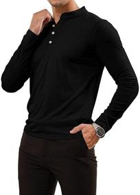 img 3 attached to Stylish KUYIGO Sleeve Casual Pocket Medium Men's Clothing: Perfect blend of comfort and fashion