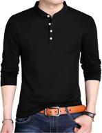 stylish kuyigo sleeve casual pocket medium men's clothing: perfect blend of comfort and fashion logo