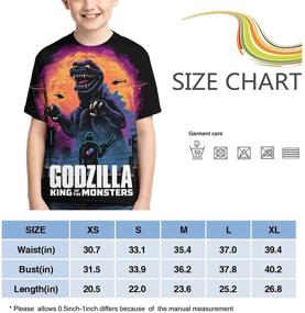 img 1 attached to Black GK5 M Boys' Clothing with Godzilla-inspired Dinosaur Monsters Print