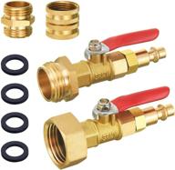 🔌 winterize blowout adapter kit: tool daily 2pcs quick adapters with ball valve for rv, boat, camper, and trailer – 1/4" quick connect plug and 3/4" garden water hose threading included! logo