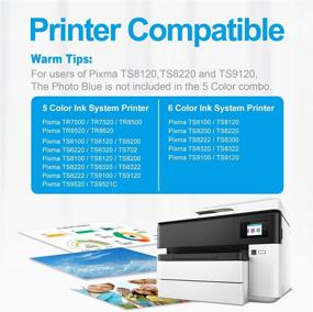 img 3 attached to 🖨️ VAKER Compatible Canon 280 281 Ink Cartridges with Chip Replacement - Generic 280XXL 281XXL Ink Cartridges for Canon Pixma TS9120 TR8520 TS6120 TS6220 TS8120 TR7520 Printer (5 Pack, PGBK/Black/Cyan/Yellow)