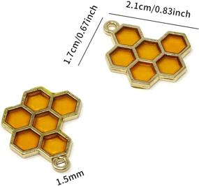 img 3 attached to Honbay Enamel Honeycomb Pendants Jewelry