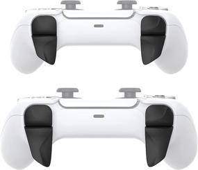 img 1 attached to Enhance Your Gaming Experience with PlayVital 2 🎮 Pair Shoulder Buttons Extension Triggers for PS5 Controller - Black