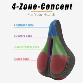 img 2 attached to 🚲 Yosky Comfortable Foam Waterproof Wide Bike Saddle - Ideal Bicycle Seat for Women and Men, Perfect for Comfort Beach Cruisers and Mountain Bikes