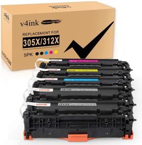 img 4 attached to V4INK 5PK Remanufactured Toner Cartridge for HP 305X/305A - High Yield - HP Pro 400 MFP M475/M451/M375 Printer