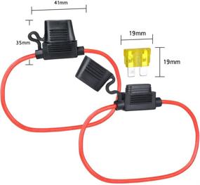 img 1 attached to 💦 MUYI 2 комплект водонепроницаемый разветвитель на предохранитель с 14 мезонинным держателем предохранителя стандартного типа и 20А предохранителями ATC