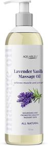 img 3 attached to Aquableu Lavender Vanilla Massage Oil - Therapy Grade Essential Oils - Home Massage Therapy - Relieve Muscle and Joint Pain, Nourish Skin, Promote Relaxation - 12oz