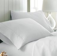 ienjoy home collection premium ultra soft white standard pillowcase set logo