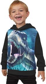 img 3 attached to Sleeve Dinosaur Pullover Sweatshirts Hoodies