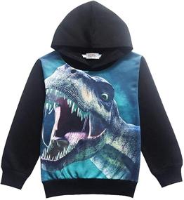 img 4 attached to Sleeve Dinosaur Pullover Sweatshirts Hoodies