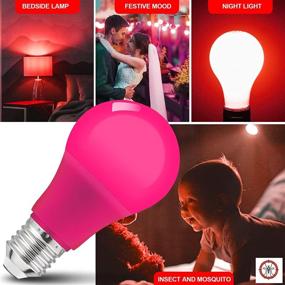 img 2 attached to Pink Glow: A19 LED Light Bulbs for Ambiance Enhancement