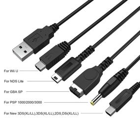 img 2 attached to 🔌 CSTESVN 5-in-1 USB Charger Cable Cord for Nintendo Wii U, DS Lite, New 3DS XL, New 3DS, 3DS XL, 3DS, New 2DS XL, New 2DS, 2DS XL, 2DS, DSi XL, DSi, Gameboy Advance SP, PSP 1000 2000 3000