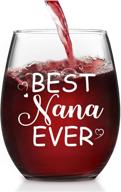 👵 best nana ever stemless wine glass - unique grandma gift for nana, grandmother, grandma-to-be, nana mimi gigi - 15 oz, perfect for christmas, birthday, mother’s day, retirement логотип