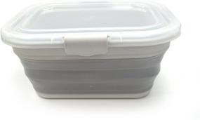 img 4 attached to SAMMART Collapsible Storage Basket with Lid - Convenient Foldable Pop-Up Container for Organizing & Transporting - Versatile Washing Tub - Efficient Space-Saving Hamper with Lid (Grey)