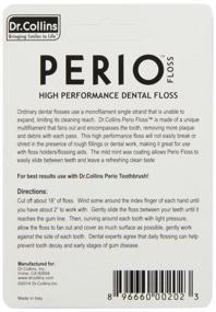 img 3 attached to Мятная восковая зубная шпага Dr. Collins Perio: Долговечная упаковка на 50 метров для оптимального здоровья десен.