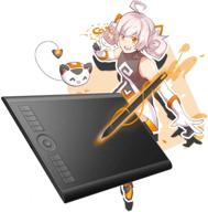🖥️ gaomon m10k2018 graphic drawing tablet – 10 x 6.25 inches – 8192 pressure levels – battery-free stylus & 10 hot-keys – customizable logo