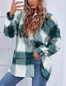 img 3 attached to Lumister Womens Oversized Flannel 0004 Khaki L