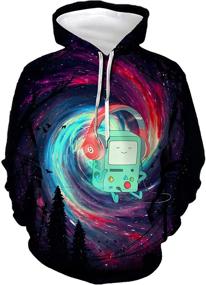 img 4 attached to 👕 Fashionable Hoodies Printed Pullover Sweatshirts for Boys, L Size - Clothing for Youths