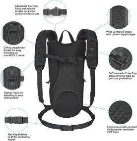 img 2 attached to 🎒 Unigear 1050D Tactical Hydration Backpack with 2.5L Water Bladder, Insulated Pack for Hiking, Cycling, Hunting & Climbing - Keeps Liquids Cool up to 4 Hours