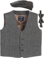 🎩 trendy gioberti tweed matching charcoal barleycorn boys' accessories: the perfect set for the fashionable young gentlemen logo