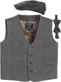 img 4 attached to 🎩 Trendy Gioberti Tweed Matching Charcoal Barleycorn Boys' Accessories: The Perfect Set for the Fashionable Young Gentlemen