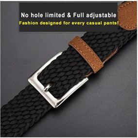 img 1 attached to Hoanan Elastic Braided Enduring Stretch Men's Accessories in Belts