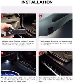 img 1 attached to 👻 2шт Беспроводной автомобильный проектор светового призрака с логотипом приветствия на двери с магнитным сенсором для JEEP GMC Toyota Punisher и всех моделей автомобилей (Punisher)