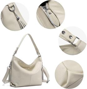img 1 attached to 👜 Stylish and High-Quality Genuine Leather Women's Handbags, Wallets, and Totes: Perfect for Fashionable Shoulder Messenger Style