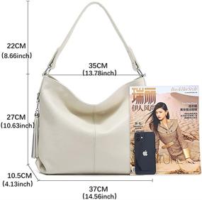 img 3 attached to 👜 Stylish and High-Quality Genuine Leather Women's Handbags, Wallets, and Totes: Perfect for Fashionable Shoulder Messenger Style