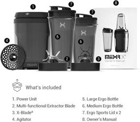 img 2 attached to 🏋️ PROMiXX MiiXR X7 Personal Blender - 8 Piece Set - Shakes, Smoothies, and Performance Nutrition Mixer for Fitness Enthusiasts - 700W High-Efficiency