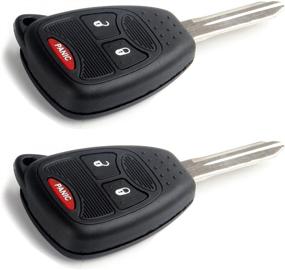 img 4 attached to 🔑 SCITOO 2pcs Key Fob Keyless Entry Remote Control 3 Buttons for Dodge Dakota Durango 2004-2008 Jeep Compass Patriot 2007-2012 56040669 KOBDT04A