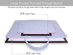 img 2 attached to Сумка для защиты планшета SanerDirect Light Pad - аксессуары для работы по алмазной вышивке, чехол для ноутбука с мягкой тканью для чистки