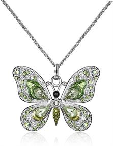 img 1 attached to 🦋 ORIONE Exquisite Rhinestone Butterfly Necklaces: Dazzling Jewelry for Girls