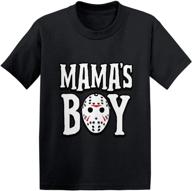 👻 mamas boy hockey halloween toddler boys' tops, tees & shirts: stylish & spooky attire! logo