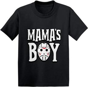 img 4 attached to 👻 Mamas Boy Hockey Halloween Toddler Boys' Tops, Tees & Shirts: Stylish & Spooky Attire!