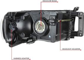 img 2 attached to 🚦 Фары с чёрным корпусом и прозрачным поворотным светом высокого качества для Ram 1500 02-05 / Ram 2500 3500 03-05 - левая и правая сторона от DNA Motoring