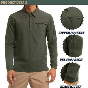 img 2 attached to TACVASEN Shirts Button Tactical Training Men's Clothing for Shirts