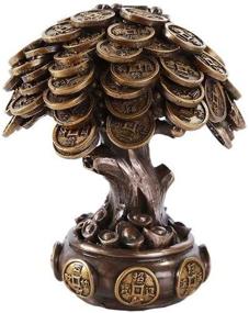 img 4 attached to Feng Shui Bronze Golden Money Coin Prosperity Tree Home Decoration Gift - Bring Wealth and Abundance with Pacific Giftware (Bronze)