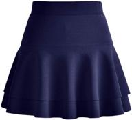 stretchy flared ruffle layered pleated 👗 mini skater skirts for women by sinono logo