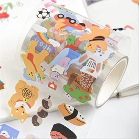img 1 attached to 🎨 Lovyan 5 Cute Sticker Rolls Decorative Tape - 2000+ Pcs Self-Adhesive Scrapbooking Stickers for Notebook, Art Crafts, and DIY Decorations