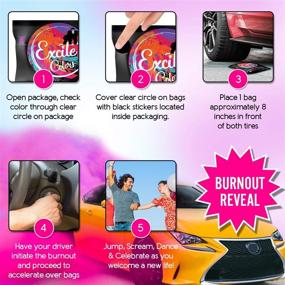 img 2 attached to 🎉 Excite Colors - Gender Reveal Powder - Blackout Tire Bags, Car Burnout Pack, Exhaust Smoke Kit, 2 Pink Powder-Filled Black Bags